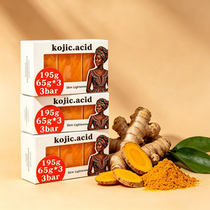 Private Label Kojic Acid Turmeric <b>Soap</b> 3 Bars in 1 Box Low MOQ Skin Lightening Dark Spot Corrector <b>Soap</b> Bar - Product Image 5