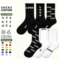 Chaussettes de sport en coton personnalisées avec logo, fabrication directe usine, OEM ODM, respirantes, pour usage quotidien, tricotées, avec marque privée