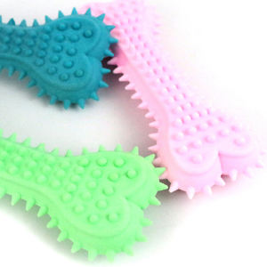 Jouet pour chien en TPR écologique de 15 cm, balle durable, jouet qui couine pour petits animaux, modèle YM7668, pour jouer, emballé dans un sac - Product Image 5