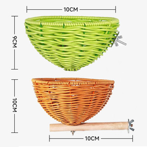 Per tutte le stagioni utilizzare la vite naturale intrecciata nido di uccelli-capanna in Rattan a prova di masticazione per piccioncini e calici - Product Image 5