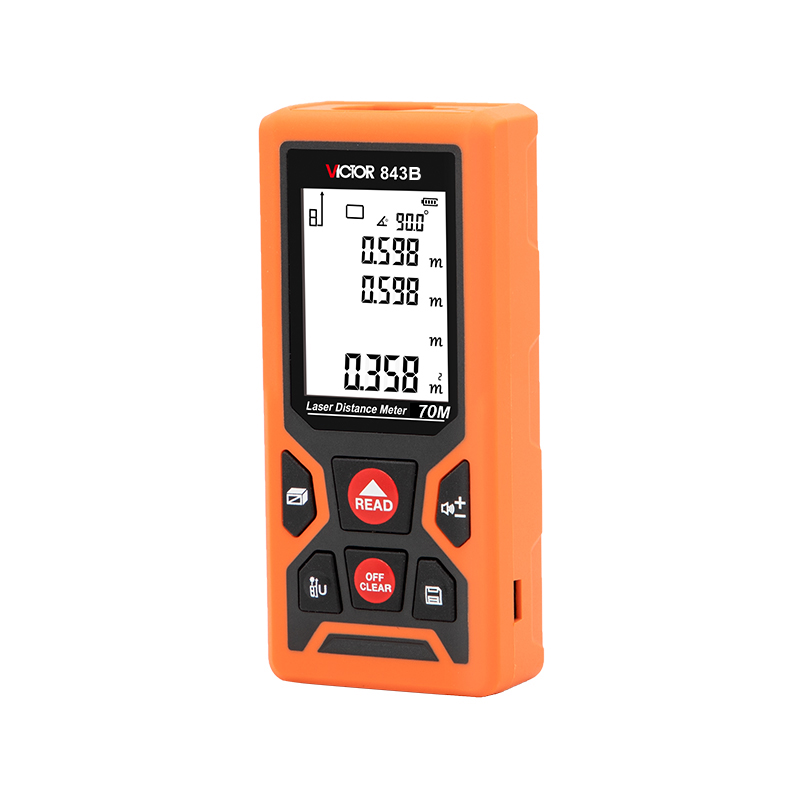 Victor 843b 70m Rangefinder cầm tay laser đo khoảng cách Meter phạm vi Finder dụng cụ cầm tay băng trena Cai Trị Tester