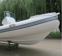 Bateau à moteur électrique de luxe RIB-500, coque rigide gonflable en fibre de verre, yachts de plaisance aquatiques en vente