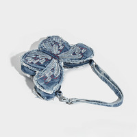 Vente en gros de sacs en jean de grande capacité sacs à bandoulière personnalisés sacs à bandoulière en forme de papillon pour femmes