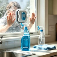 Solution de nettoyage de vitres écologique Cleanva sans traces, formule liquide qui élimine les taches d'eau et laisse une brillance cristalline pour