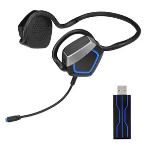 2.4Ghz ouvido gancho sem fio do jogo fone de ouvido com microfone para computador/laptop/PS4 /PS5 / Nintendo switch