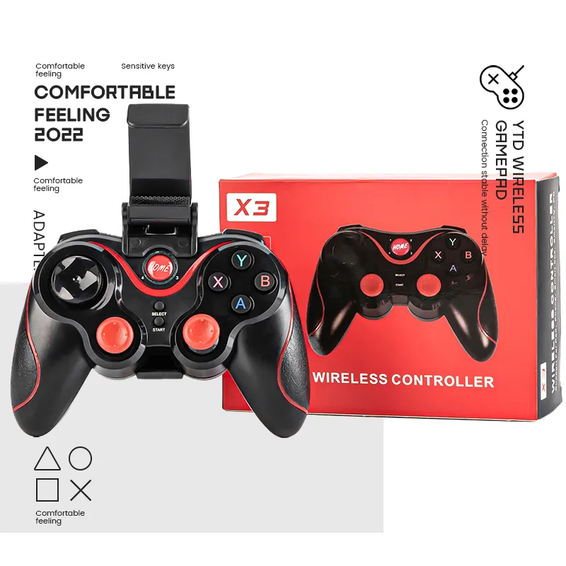 High Quality Wholesale Gamepad Mobile Gaming Remote Wireless Gamepad Controller For Ps3 Android Ios Pc Tv