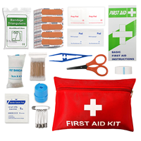 Anthrive 60PCS Fournitures Médicales d'Urgence Petit Mini Trousse de Premiers Secours Sac pour Maison Camping Voyage Sports Bureau Extérieur Voiture École
