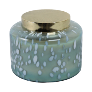 Candela Profumata in Vetro Macchiettato, Grande Vaso Decorativo per Interni ed Esterni, Elegante per la Casa - Product Image 3