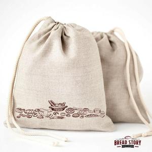 Sac en toile de coton écologique 11 x 15 pouces avec cordon de serrage, réutilisable, naturel, pour pain, sacs non blanchis pour pain fait maison - Product Image 3