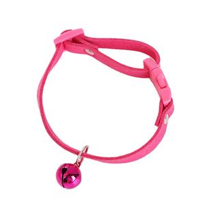 여러 색상 옵션 심플 벨 스웨이드 칼라 장식 조정 가능한 액세서리 고양이와 개 애완 동물 목걸이 - Product Image 6