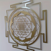 Art mural en métal Metatron Art déco en fonte Géométrie sacrée Méditation Sri Yantra Décoration spirituelle pour la maison à bas prix