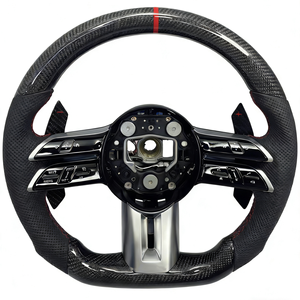 Volante LED de Fibra de Carbono Forjado Personalizado para Modelos <span class=keywords><strong>Mercedes</strong></span> <span class=keywords><strong>Benz</strong></span> W205 C300 E260 E300 GLA <span class=keywords><strong>43</strong></span> GT <span class=keywords><strong>AMG</strong></span> GLB GLC <span class=keywords><strong>SL</strong></span> - Product Image 2