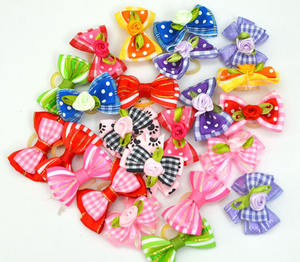 Groothandel Huisdierenkleding Accessoires Verzorgingsaccessoire Bloemenhonden Prints Hondenhaarstrik Knoop Met Elastiekjes - Product Image 5