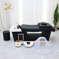 Bac de lavage capillaire simple de haute qualité pour salon de beauté, tables de massage thaïlandais pour spa capillaire, lit de lavage de cheveux LED avec évier
