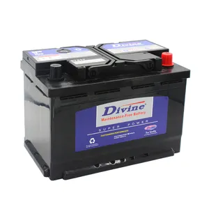 12v 66AH DIN standard di auto sulla DIVINA esente da manutenzione batterie per le automobili