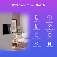 Interruptor Táctil Inteligente LangYeao, Estándar EU/UK, Control Remoto por WiFi con App Tuya, Control por Voz, Temporizador, Modo de Escena, para Automatización del Hogar
