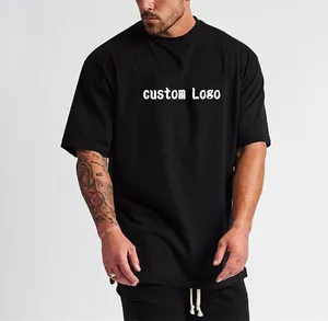 Camiseta blanca con estampado personalizado para hombre, camisa con Logo bordado, pesada, Unisex, 100% algodón, CL, alta calidad, lisa y en blanco