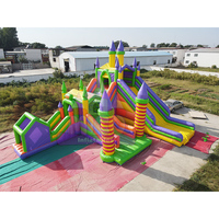Château Gonflable Arc-en-ciel pour Filles, Tente Gonflable pour Enfants, Idéal pour Fêtes d'Anniversaire - Vente en Gros