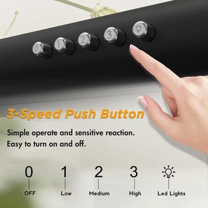 <span class=keywords><strong>Campana</strong></span> <span class=keywords><strong>extractora</strong></span> de cocina sin conductos de 60 cm, delgada, negra, con recirculación, 3 velocidades, botón pulsador, filtro de carbón - Product Image 4