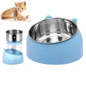 Mangkuk Makan Air Kucing Peliharaan, Sudut Miring 15 Derajat untuk Memberi Makan Kucing Peliharaan