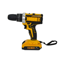 Perceuse sans fil flexible 21 V à moteur à balais, 2 vitesses, avec batterie au lithium, kit tournevis électrique, outil puissant pour la maison