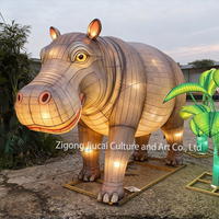Chinesische Laternen für Tiermottive, Seiden-Laternen, Wasserdichte LED-Laternen für Themenparks, Zoos, Veranstaltungen, Outdoor-Dekorationen
