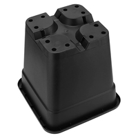 Pot de fleurs en plastique carré d'intérieur pas cher, pot de fleurs en plastique pour plantes d'extérieur de 5 gallons pour pépinière