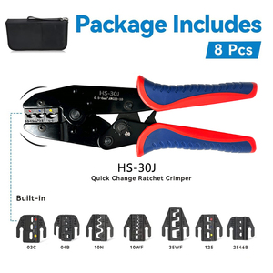 Terminales Termocontraíbles Preaislados, Alicates para Cableado Eléctrico de 0.5-6mm, Juego de Herramientas de Crimpado con Mecanismo de Trinquete - Product Image 5