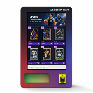 Distributeur de cartes mural mince haute capacité 300-600 packs Cartes de jeu Anime SDK Graphiques personnalisés Gestion basée sur le cloud - Product Image 1