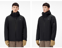 Veste bomber safari imperméable 3-en-1 réversible avec logo personnalisé, 10000 mm, coque rigide, fermeture éclair, OEM ODM, coupe-vent, respirante, montagne