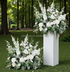 ALR- WG01 Fleurs artificielles en soie de haute qualité, inspirées de la nature, vertes, réutilisables, décoration de mariage, chemin de fleurs pour allée - Product Image 6