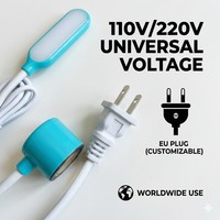 Lampe de machine à coudre magnétique manuelle ultra-lumineuse à 30 LED, à intensité réglable au toucher, bras flexible en silicone à 360°, universelle 110V-220V
