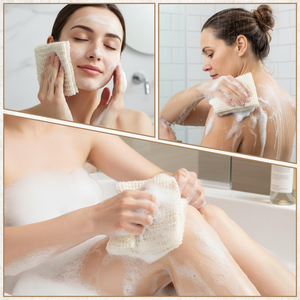 Éponge de bain en sisal écologique personnalisable avec filet moussant pour la douche, serviette exfoliante pour un nettoyage en profondeur - Product Image 2