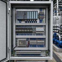 Armoire de commande PLC pour le traitement de l'eau, pour pompe, vanne, dosage, filtration, osmose inverse et système d'automatisation des eaux usées 24VDC 380V