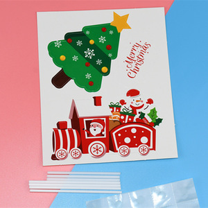 Christmas <b>Cake</b> Decorations Paper Reusable Rectangle Christmas Supplies Venue Setup Props - Product Image 3