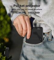 Mini Proyector DLP de Bolsillo S90 Compatible con 4K, con Android 9, Batería Integrada, Sonido Estéreo HIFI, WIFI, para Cine en Casa