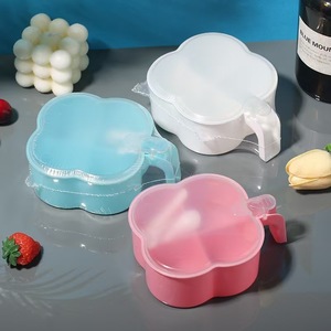 <b>Spice</b> <b>Jar</b> Divided 4 Compartment With Spoons Airtight Kitchen Storage Plastic Cute Design M Size - Product Image 4