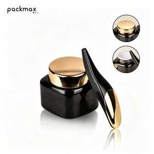 Tarro de Crema con Tapa Electrochapada y Vaso Interior Extraíble – Envase Cosmético de Plástico de Boca Ancha con Doble Capa, Compatible con Herramienta de Masaje Vibratoria - Product Image 5