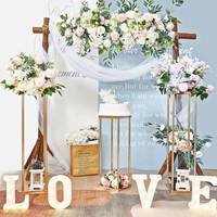 Support à fleurs en or pour décorations de table de mariage, support à fleurs en métal haut pour centre de table de mariage, événements, présentoir de fête