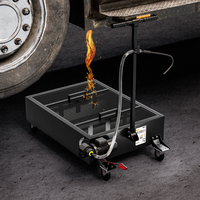Bac d'évacuation d'huile usée mobile de garage 70-80 litres pour voiture camion égouttoir à chariot à profil bas