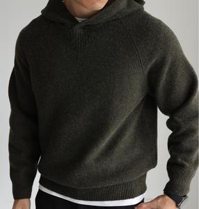 Mới Đến Tùy Chỉnh In Người Đàn Ông Của Áo Len Hoodies Len/Cashmere Nặng Lông Cừu Thoáng Khí Mùa Đông Áo Nỉ - Product Image 1
