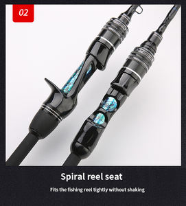 Canna da Pesca in 2 Sezioni in Fibra di <span class=keywords><strong>Carbonio</strong></span>, Canna Spinning e Casting per Sgombri, Trote e Persici - Product Image 2