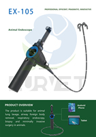 Endoscope vétérinaire EUR VET 75 cm, 5,8 mm, 2,0 mm, poignée de direction universelle à 360°, connexion Wi-Fi, Android, iPad, pour hôpital vétérinaire pour petits animaux