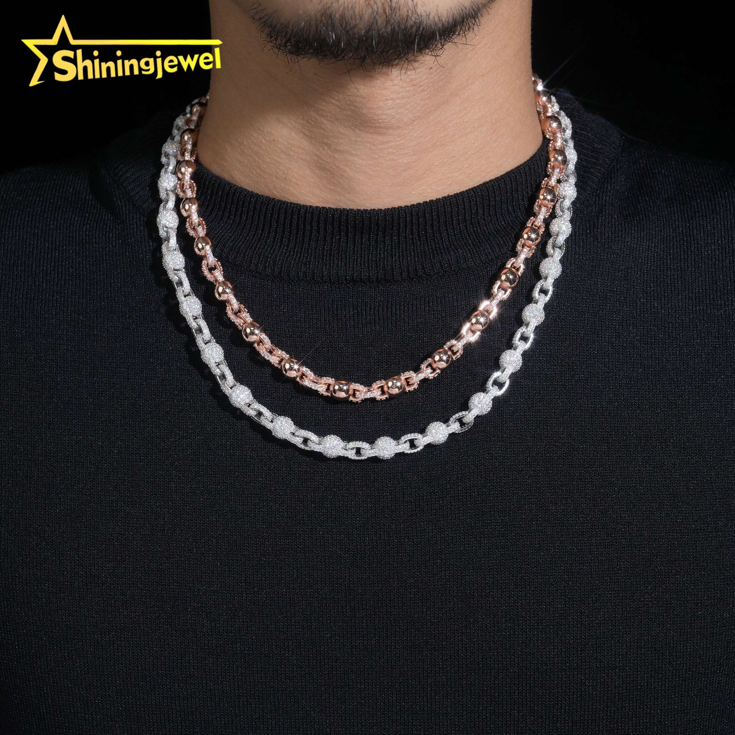 925 sterling silver bead ball necklace