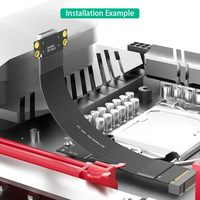 Kabel ekstensi M.2 NVME to Oculink 4i untuk kartu grafis SSD, adaptor kunci ke SFF-8612 M2 M
