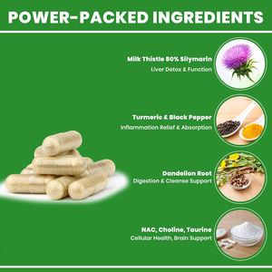 OEM Milk Thistle <b>Capsules</b> with turmeric Dandelion Root 60 Count Advanced Formula Non-GMO Soy-Free for <b>Liver</b> Health - Product Image 2