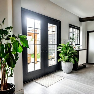 Puertas Francesas Exteriores de Metal Negro con <span class=keywords><strong>Toldo</strong></span> - Product Image 4