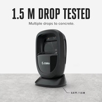 Plateforme de scanner de codes-barres omnidirectionnel 2D mains libres avec support réglable et câble USB pour les points de vente et les allées de supermarchés