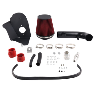 Kit d'admission d'air froid avec bouclier thermique en aluminium à haut débit et filtre rouge pour Chevrolet Camaro 3.6L V6 LT SS RS 2016-2024 - En stock AIM030 - Product Image 5