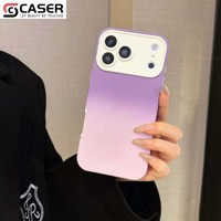 Coque de protection antichoc pour iPhone 13-17 Series, avec fenêtre large dégradée givrée, anti-traces de doigts, en PC rigide